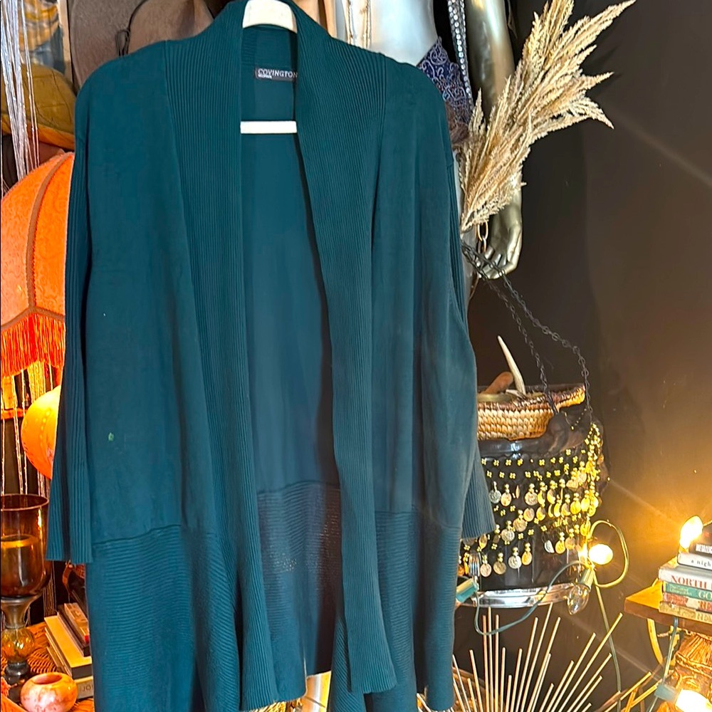 Covington Deep Teal Knit Cardigan